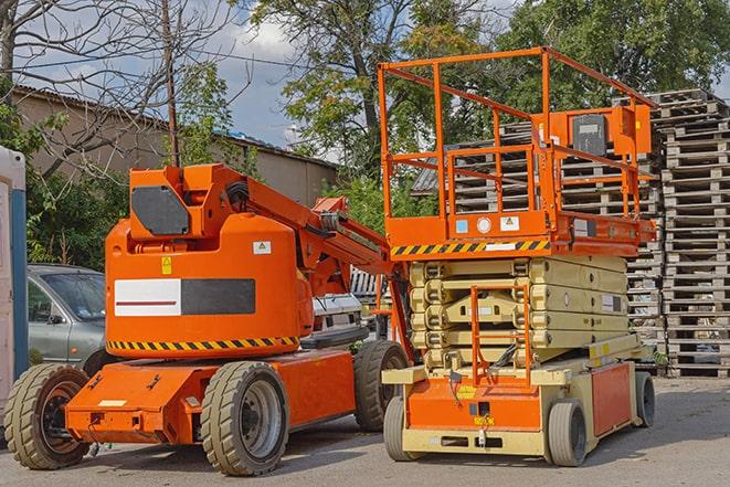 forklifts moving inventory in a warehouse in Arabi, LA